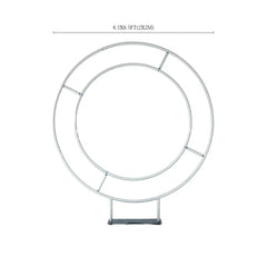 Lofaris Silver 6.5FT Double Layer Round Frame Party Decor
