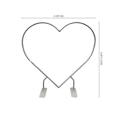 Lofaris Silver 6.5X6.4FT Heart Shape Balloon Flower Arch Frame