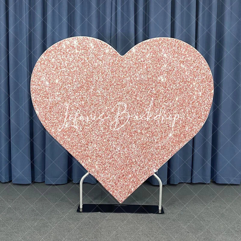 Lofaris Silver 6.5X6.4FT Heart Shape Balloon Flower Arch Frame