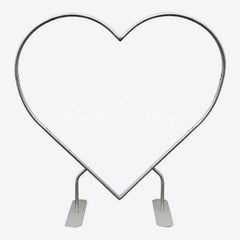 Lofaris Silver 6.5X6.4FT Heart Shape Balloon Flower Arch Frame