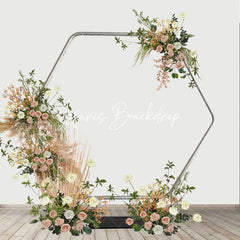 Lofaris Silver 6.5X6.5FT Hexagon Heavy Duty Backdrop Stand