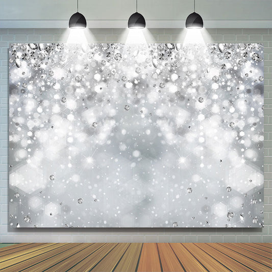 Lofaris Silver Diamond Sparkling Bokeh Backdrop For Winter