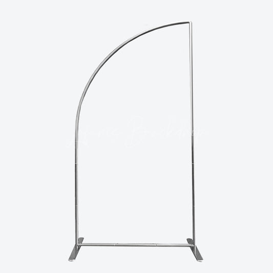 Lofaris Silver Half Moon Arch Backdrop Stand Frame for Wedding