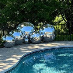 Lofaris Silver Mirror Inflatable Ball Shiny Party Balloon