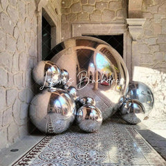 Lofaris Silver Mirror Inflatable Ball Shiny Party Balloon