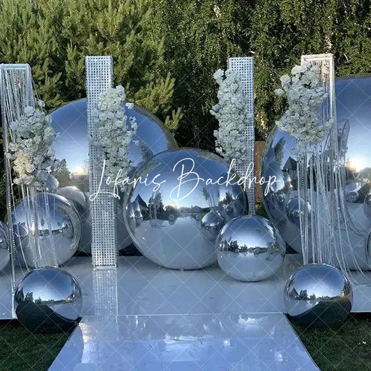 Lofaris Silver Mirror Inflatable Ball Shiny Party Balloon