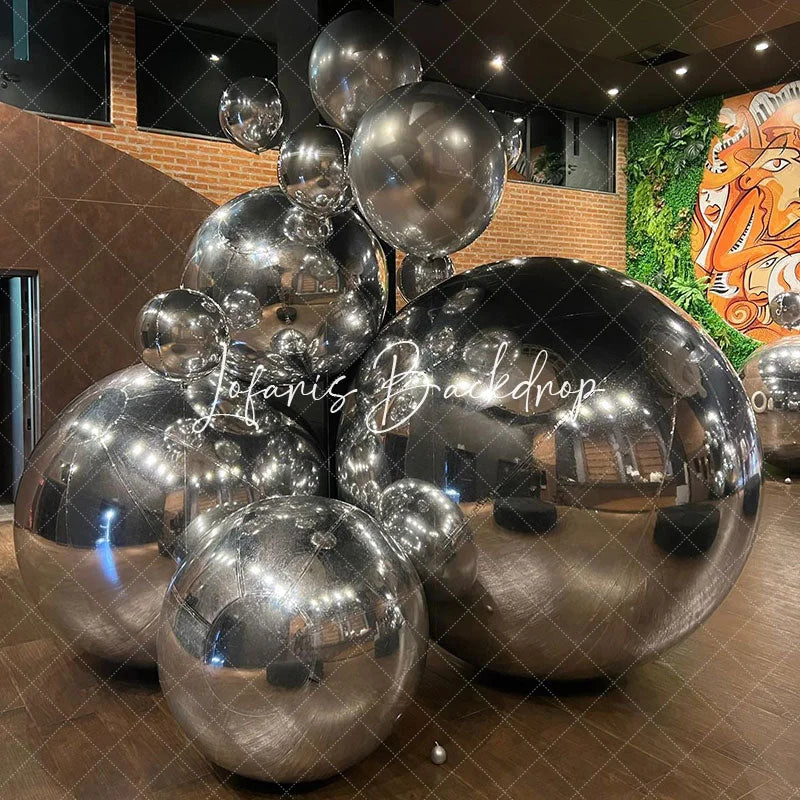 Lofaris Silver Mirror Inflatable Ball Shiny Party Balloon