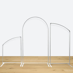 Lofaris Silver Stands Set Arched Backdrop Frame for Party