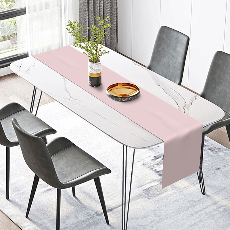 Lofaris Simple Elegant Pink Solid Dining Room Table Runner