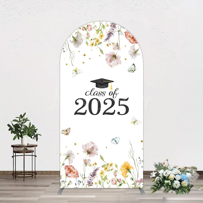 Lofaris Simple Floral Class Of 2025 Graduation Arch Backdrop