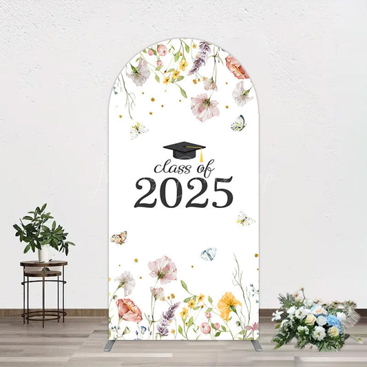 Lofaris Simple Floral Class Of 2025 Graduation Arch Backdrop