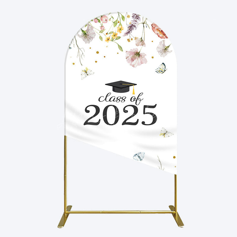 Lofaris Simple Floral Class Of 2025 Graduation Arch Backdrop