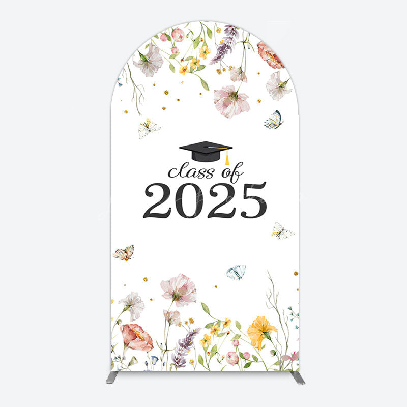 Lofaris Simple Floral Class Of 2025 Graduation Arch Backdrop