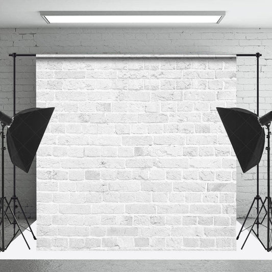 Lofaris Simple Grey Brick Wall Indoor Photography Backdrop