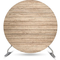 Lofaris Simple Nature Wood Wall Round Backdrop For Birthday