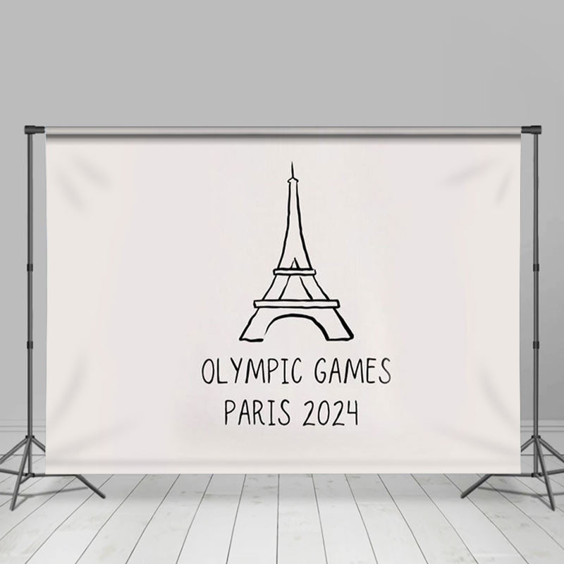 Lofaris Simple Sport Tower Olympic Games Paris 2024 Backdrop