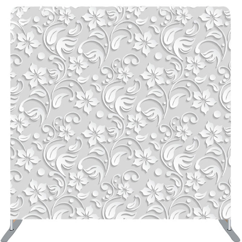 Lofaris Simple White Spiral Floral Backdrop Cover For Decor