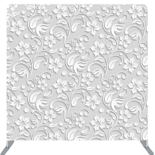 Lofaris Simple White Spiral Floral Backdrop Cover For Decor