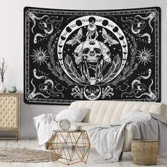 Lofaris Skull Insects Eyeballs Sun Snake Gift Wall Tapestry