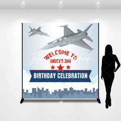 Lofaris Sky Airplane Clouds Custom 3rd Birthday Backdrop