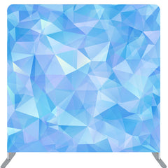Lofaris Sky Blue Crystal Texture Fabric Birthday Backdrop Cover