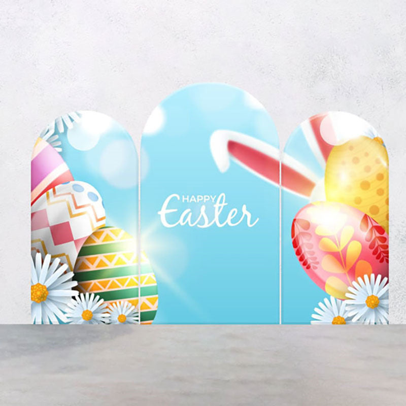 Lofaris Sky Eggs Bunny Ear Bokeh Easter Arch Backdrop Kit