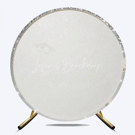 Lofaris Silver Glitter Class Of 2026 Graduation Party Backdrop