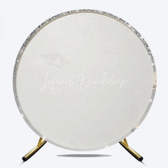 Lofaris Silver Glitter Class Of 2026 Graduation Party Backdrop