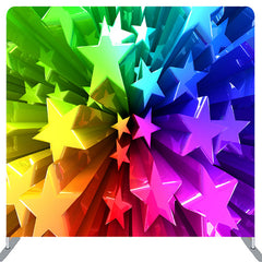 Lofaris Smooth Multi Color Stars Fabric Party Backdrop Cover
