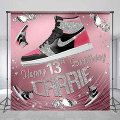 Lofaris Sneaker Ball Diamond Pink Custom 13 Birthday Backdrop