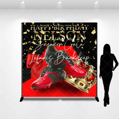 Lofaris Sneaker Gala Red Carpet Custom Birthday Backdrop