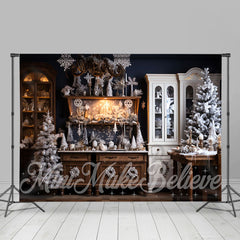 Lofaris Snowflake Pine Tree Cupboard Floor Christmas Backdrop