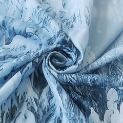 Lofaris Snowman Snowflake Blue Christmas Shower Curtain