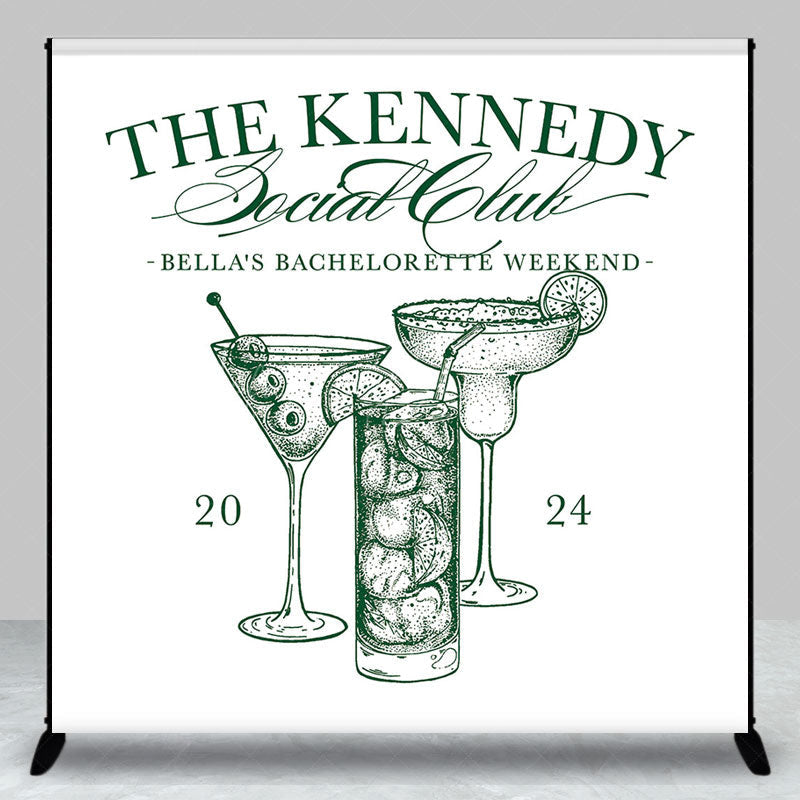 Lofaris Social Club Custom Bachelorette Weekend Backdrop