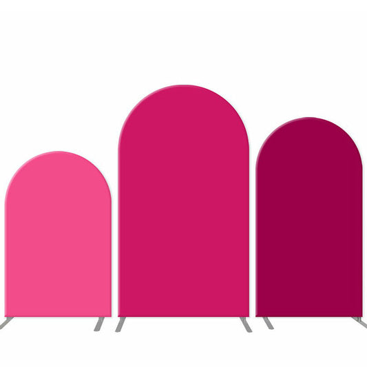 Lofaris Solid Rose Garnet Red Combination Arch Backdrop Kit
