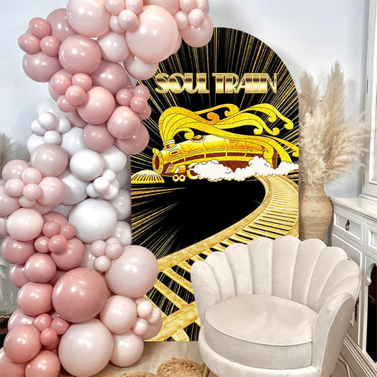 Lofaris Soul Train Dance Party Double Sided Arch Backdrop