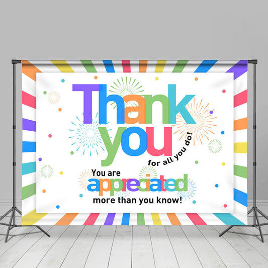 Lofaris Spark Thanks For All You Do Thanksgiving Backdrop