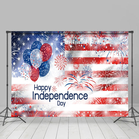 Lofaris Sparkling Balloon Star Independence Day Backdrop