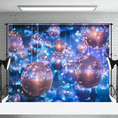 Lofaris Sparkling Balls Bokeh Light Blue Dance Backdrop