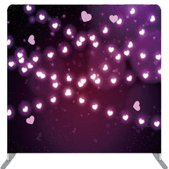 Lofaris Sparkling Purple Heart Bokeh Valentines Day Backdrop