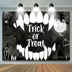 Lofaris Spider Trick Or Treat White Fangs Halloween Backdrop