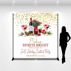 Lofaris Xmas Spirits Bright Cocktail Custom Dance Backdrop