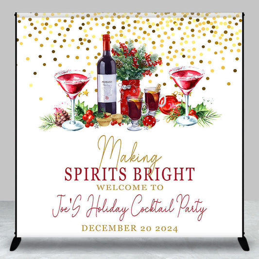 Lofaris Xmas Spirits Bright Cocktail Custom Dance Backdrop