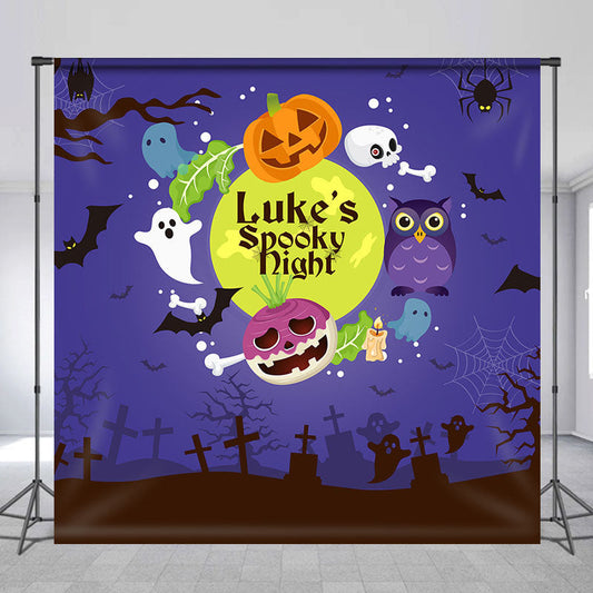 Lofaris Spooky Night Graveyard Ghost Custom Halloween Backdrop