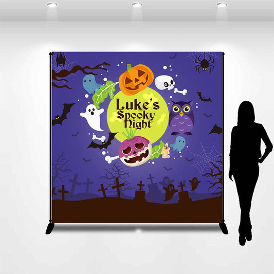 Lofaris Spooky Night Graveyard Ghost Custom Halloween Backdrop