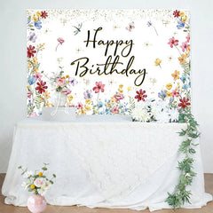 Lofaris Spring Colorful Floral Backdrop For Birthday Party