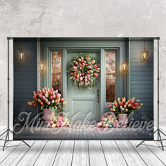 Lofaris Spring Door And Window Backdrop Flowers Decorated