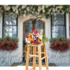 Lofaris Spring Flowers Decoration Door And Window Backdrop
