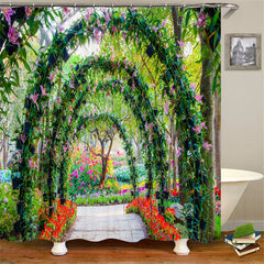 Lofaris Spring Garden Plant Flower Decorative Shower Curtain