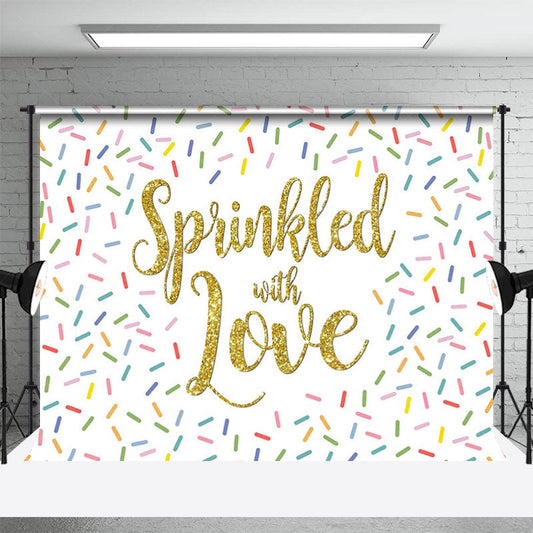 Lofaris Sprinkled With Love Colorful Candy Party Backdrop